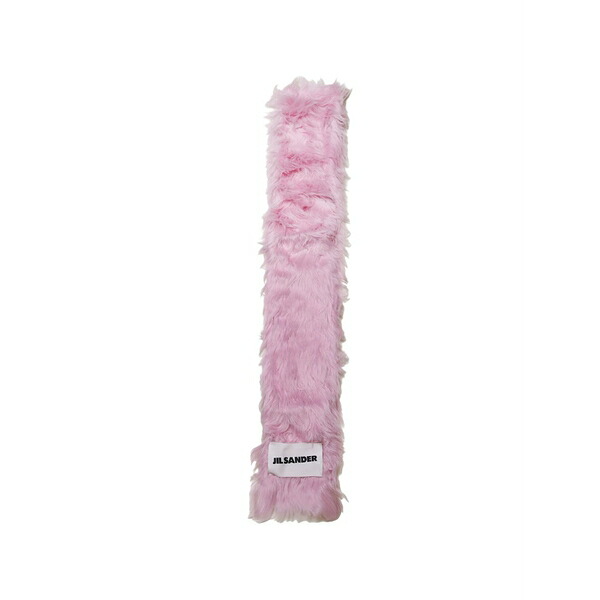 ジル・サンダー レディース 消音装置・袈裟・えり巻き 佩び物 Faux fur scarf Pink