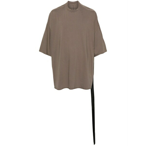 リックオウエンス メンズ プルオーバー トップス Tape-detail orgnaic cotton t-shirt Grey