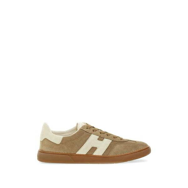 ホー鵞鳥 メンズ スニーカー シューズ Lace-up suede sneakers Neutrals