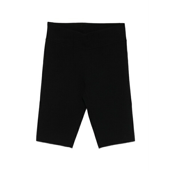 トーテム レディース カジュアルパンツ ボトムス Elastic knee-length shorts Black｜asty