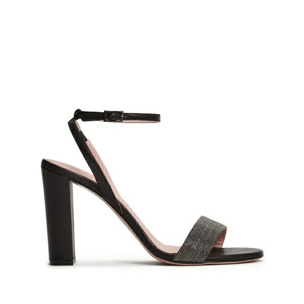 ファビアナ フィリッピ レディース サンダル シューズ Bead-embellished block-heel sandals Black|asty