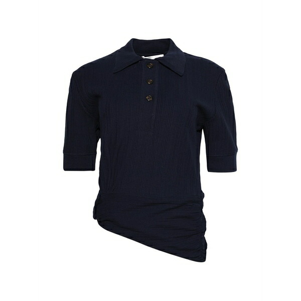 ヴィクトリア ベッカム レディース スポーツシャツ トップス Twist-detail polo top Blue