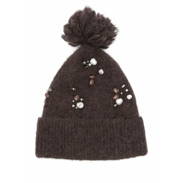 ドロシーシューマッハ レディース かぶり笠 添え物 Pom-pom embellished hat Brown