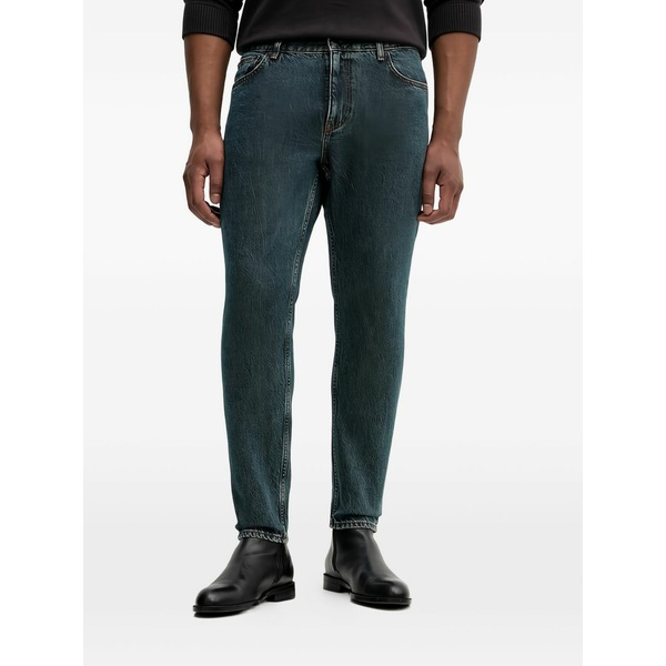 シスレー メンズ ジーンズズボン下 ボトムス Slim-fit patch-detail denim jeans Blue