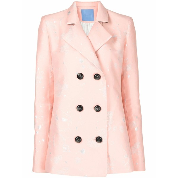 マッグロー レディース 上衣＆上衣 アウター Stereotype jacquard double-breasted blazer Pink
