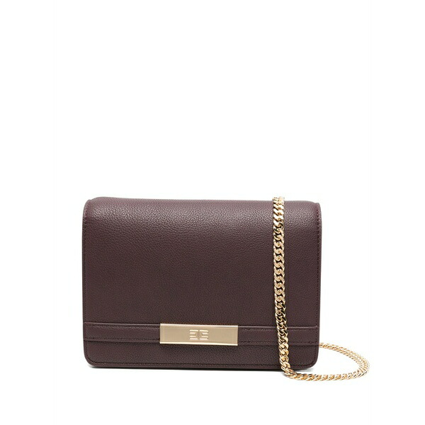 エリザベスフランキ レディース ショルダーバッグ 御徒面子 Logo-plaque chain shoulder bag Red