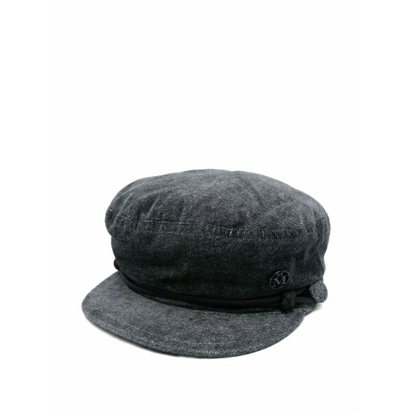 メゾンミッシェル  レディース かぶり笠 添え物 Logo-plaque beret  Grey