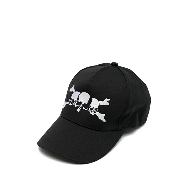 お師匠さん肝ったま・ジャパン メンズ かぶり笠 添え物 Logo-embroidered cap Black