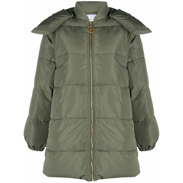 ジャンパトゥ レディース 厚地の外套 アウター Detachable-sleeve puffer coat Green
