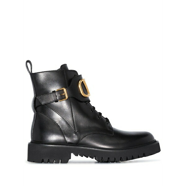 ヴァレンティノ ガラヴァーニ レディース ブーツ シューズ 45mm vlogo signature combat boots Black|asty