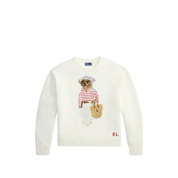 ラルフローレン レディース 編み物\u0026スウェーター アウター Polo bear-detail sweater White