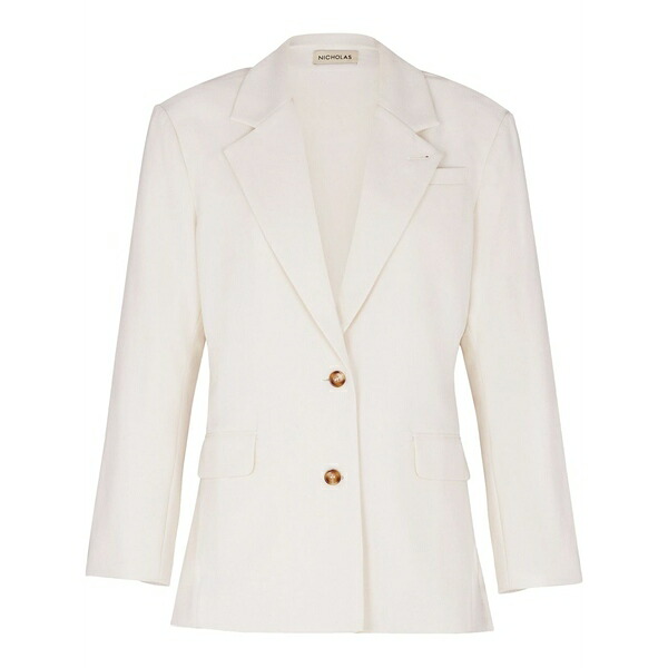 ニコラスカークウッド レディース ジャケット&ブルゾン アウター Nadia blazer White|asty