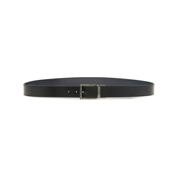 バリー メンズ 三尺帯 添え物 Astory leather belt Black