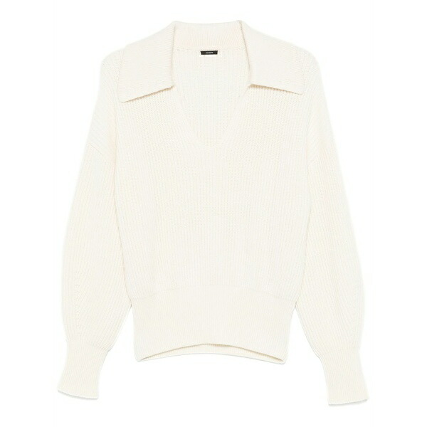 ジョセフ レディース 編み物\u0026ティーシャツ アウター Open neck sweater White