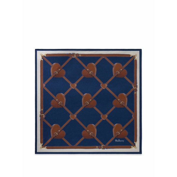 マル木ノ実 レディース えり巻き・袈裟・えり巻き 付属品 Heart pockets buckle-print scarf Blue