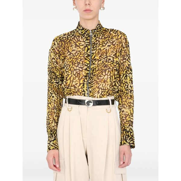 ジバンシー レディース シャツ トップス Zip patterned shirt Yellow｜asty