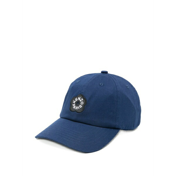 ケンゾー メンズ 帽子 アクセサリー Logo-patch hat Blue｜asty
