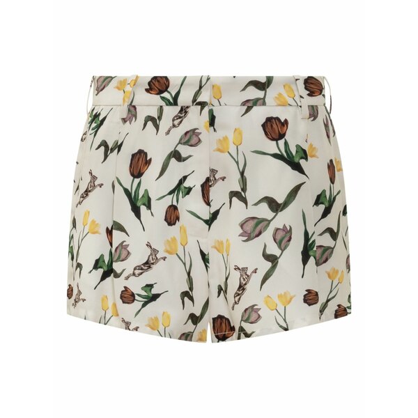 マルニ レディース カジュアルパンツ ボトムス Tulip hares-print shorts White|asty