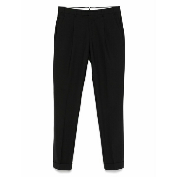 PTトリノ メンズ 心地好いズボン下 ボトムス Pleat-detail trousers Black
