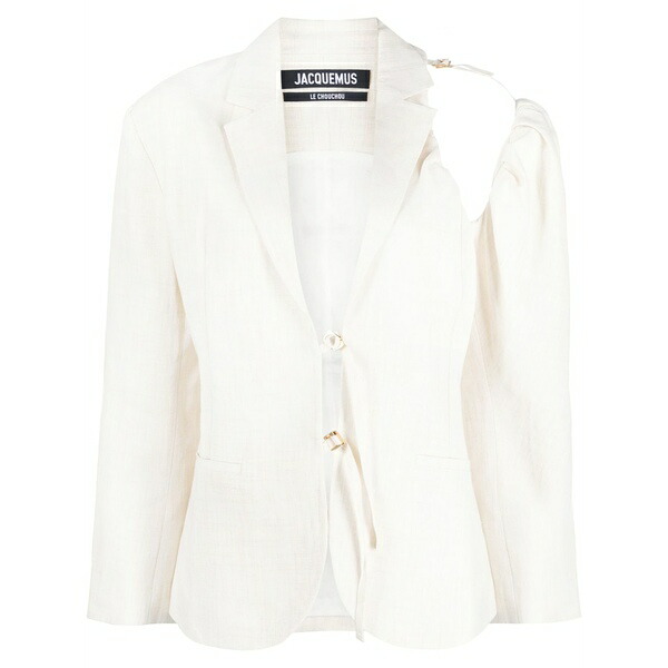 ジャクエムス レディース 上衣＆上衣 アウター La veste galliga asymmetric blazer Neutrals