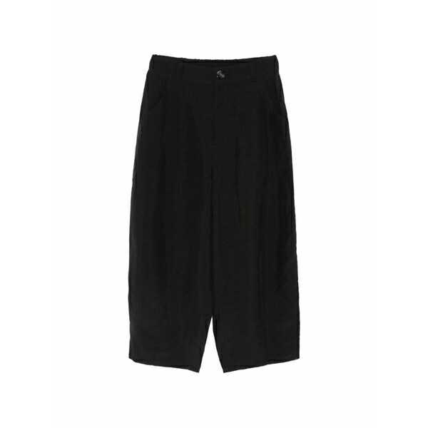 ソーオ レディース 心地好いズボン下 ボトムス Button-fastening palazzo pants Black