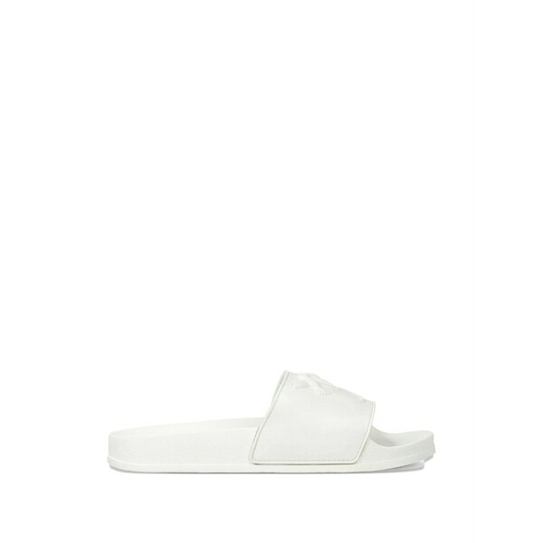 ピンコ レディース サンダル シューズ Logo-embossed slides White｜asty