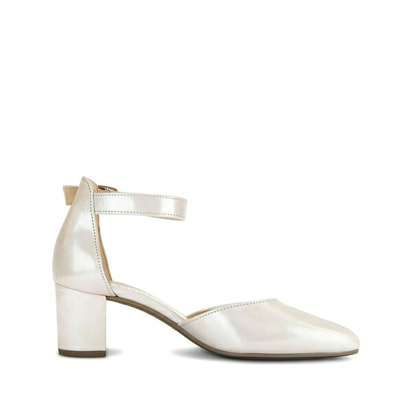 ガどんぶり鉢 レディース パンプス シューズ Ankle-strap block-heel pumps Neutrals