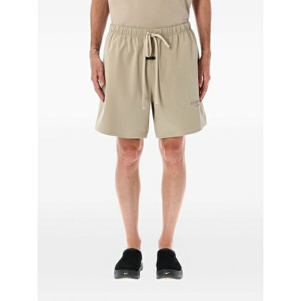 エフオージーエッセンシャルズ メンズ 心地好いズボン下 ボトムス Drawstring-waistband track shorts Neutrals