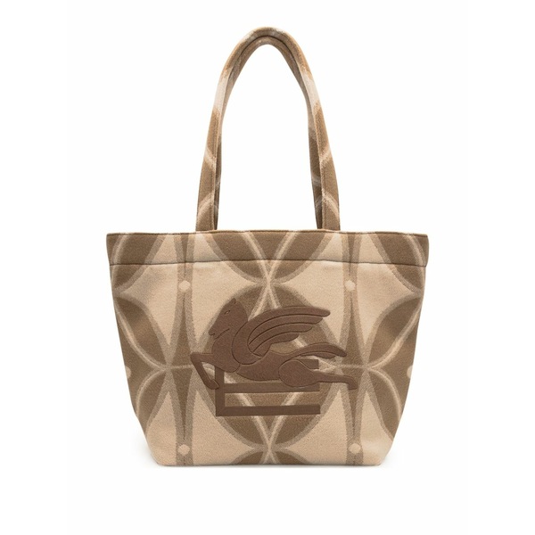 エトロ メンズ トートバッグ バッグ Logo-embroidered tote bag Neutrals｜asty