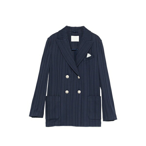チルコロ1901 レディース ジャケット＆ブルゾン アウター Double-breasted blazer Blue｜asty