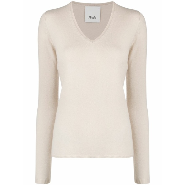 アリュード レディース 編み物\u0026スウェーター アウター V-neck cashmere jumper Neutrals