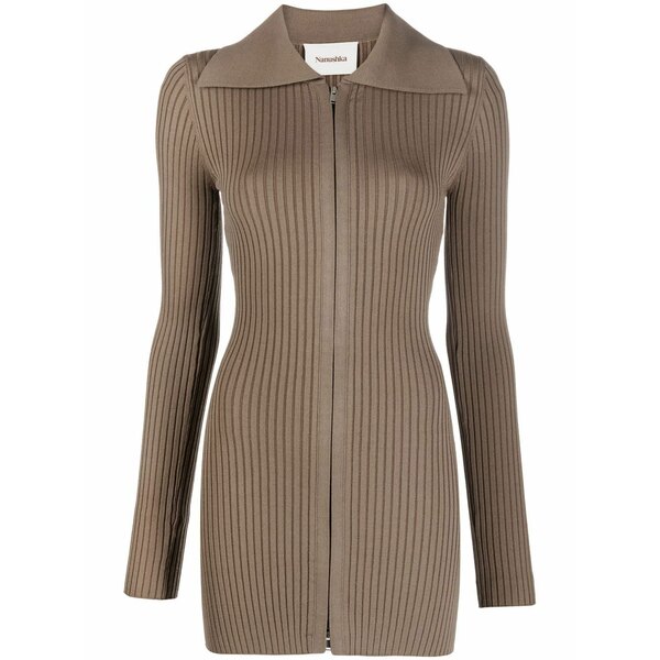 ナヌーシュカ レディース 編み物\u0026スウェーター アウター Ribbed-knit top Green