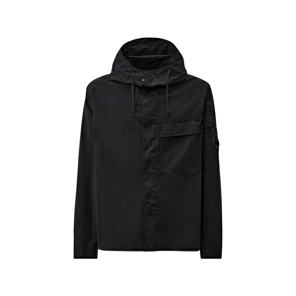 シーピーカンパニー メンズ ジャケット&ブルゾン アウター Flap-pocket hooded jacket Black|asty