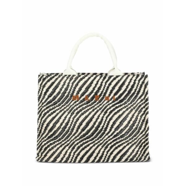 マルニ レディース トートバッグ バッグ Zebra print handle shoulder bag Black