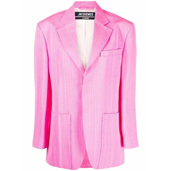 ジャクエムス レディース 上衣＆上衣 アウター La veste d\u0027homme single-breasted blazer Pink