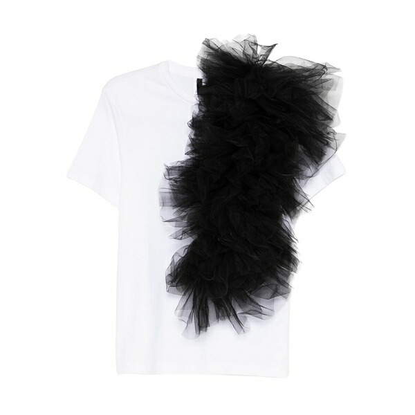 アルケミー レディース プルオーバー トップス Ruffled-detail t-shirt White