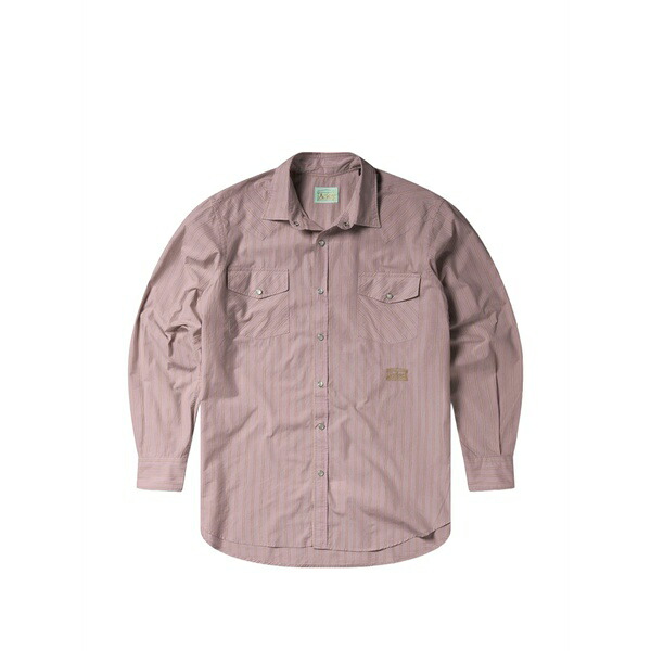 アリーズ メンズ プルオーバー トップス Striped shirt Pink メンズファッション-トップス-カジュアルシャツ