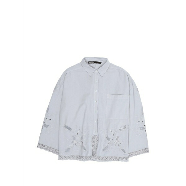ビンバ イ ローラ レディース プルオーバー トップス Lace floral shirt Blue