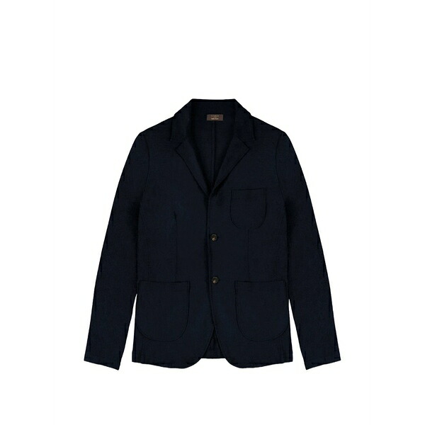 ザノーネ メンズ ジャケット&ブルゾン アウター Slim-fit patch-pocket blazer Blue|asty