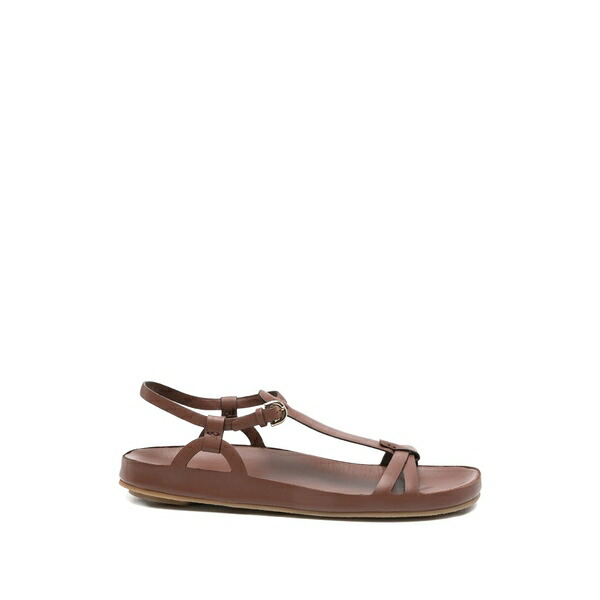 デル カルロ レディース サンダル シューズ Zeus buckle-strap sandals Brown