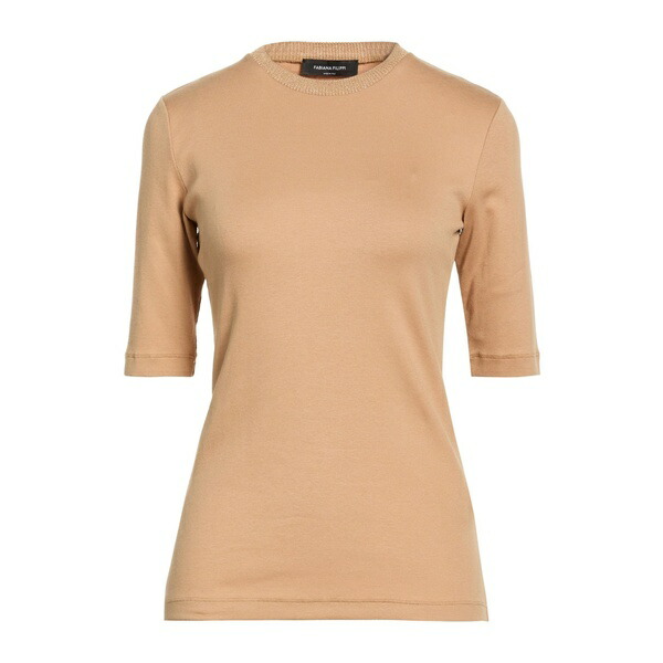 【貨物輸送無料】 ファビアナ フィリッピ レディース プルオーバー トップス T-shirts Beige