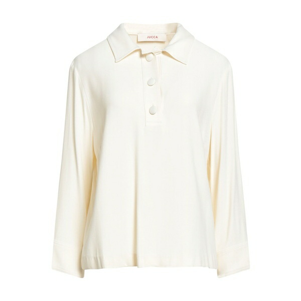 【貨物輸送無料】 ユッカ レディース プルオーバー トップス Polo shirts White