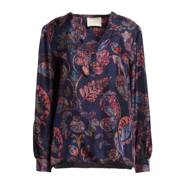 【送料無料】 モモン レディース Tシャツ トップス Tops Blue｜asty