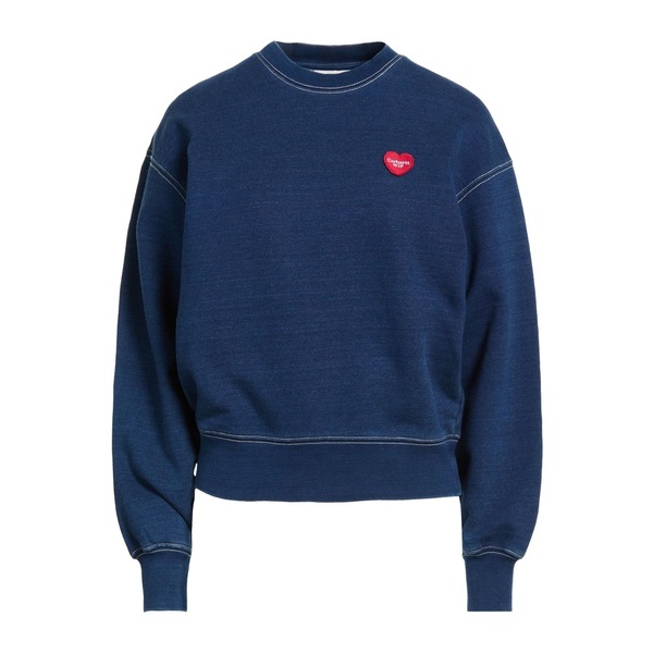 【貨物輸送無料】 鉄道車両ハート型 レディース パーカー・スウェットシャツ アウター Sweatshirts Blue