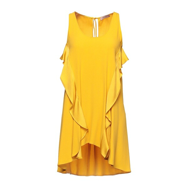 【貨物輸送無料】 ツイン仕掛ける レディース 衣装 トップス Mini dresses Yellow
