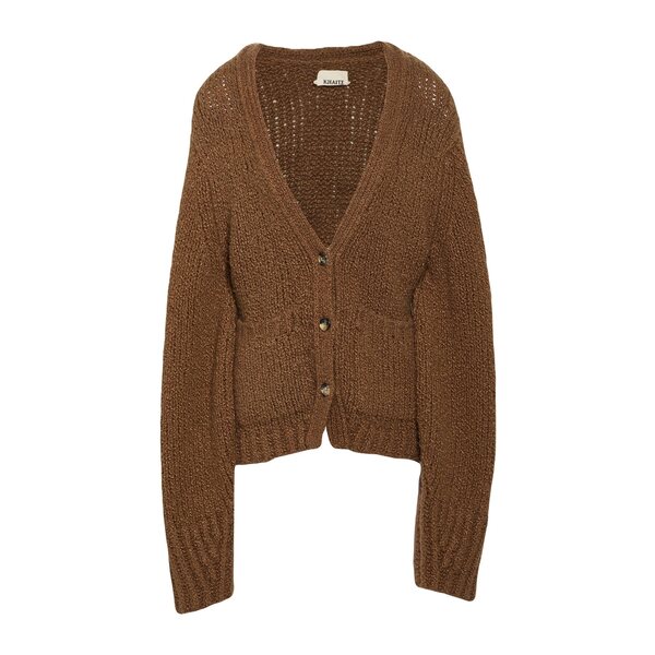 【貨物輸送無料】 紙凧 レディース ジレー アウター Cardigans Brown