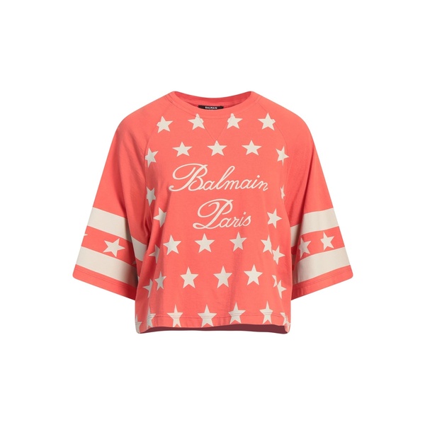 【送料無料】 バルマン レディース Tシャツ トップス T-shirts Orange|asty