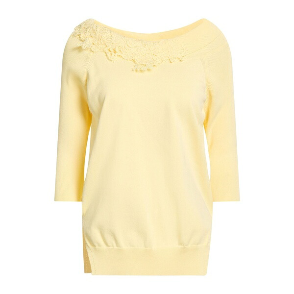 【貨物輸送無料】 エルマンノ シェルヴィーノ レディース 編み物\u0026プルオーバー アウター Sweaters Yellow
