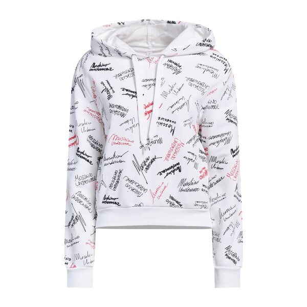 【送料無料】 モスキーノ レディース パーカー・スウェットシャツ アウター Sweatshirts White|asty