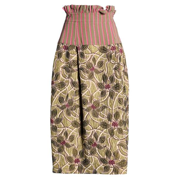 【貨物輸送無料】 中心柱 ジーン レディース スコート ボトムス Midi skirts Green